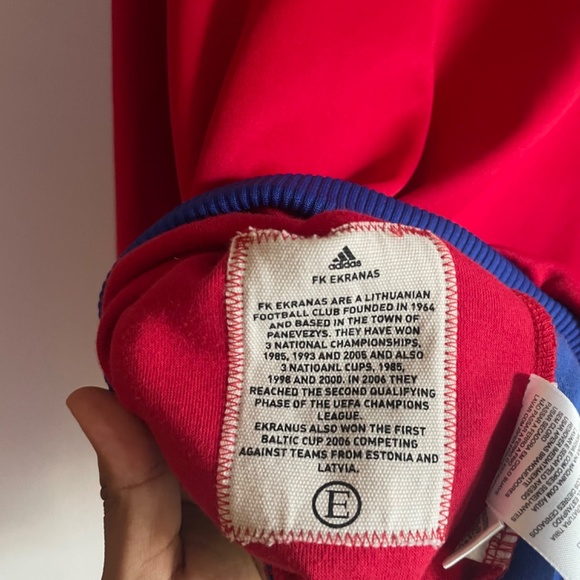 FK Ekranas Jacket Soccer Adidas Track Top Baltic Cup Lithuania - Picture 7 of 10